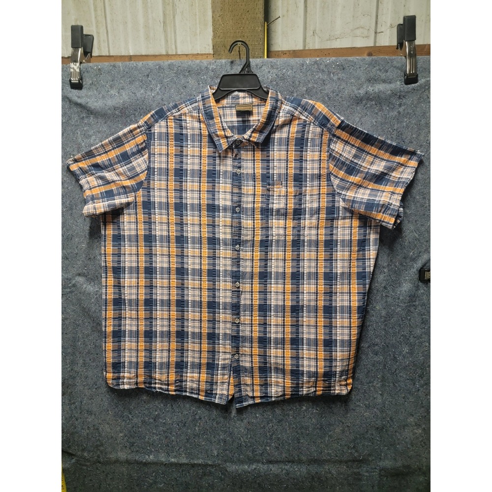 Boulder Creek Orange Blue Size 4XL Short‎ Sleeve